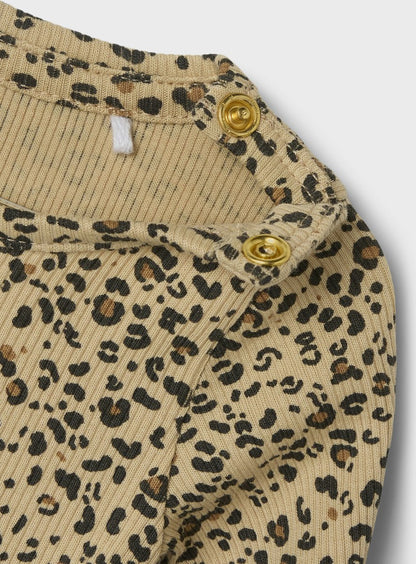 Romper - rib - panter latte