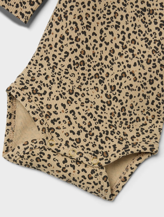 Romper - rib - panter latte