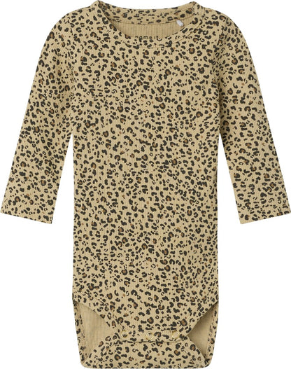 Romper - rib - panter latte