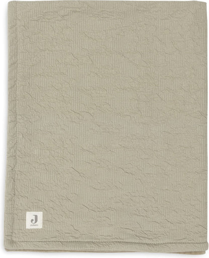 Deken Wieg 75x100 - Soft Waves Olive green velvet