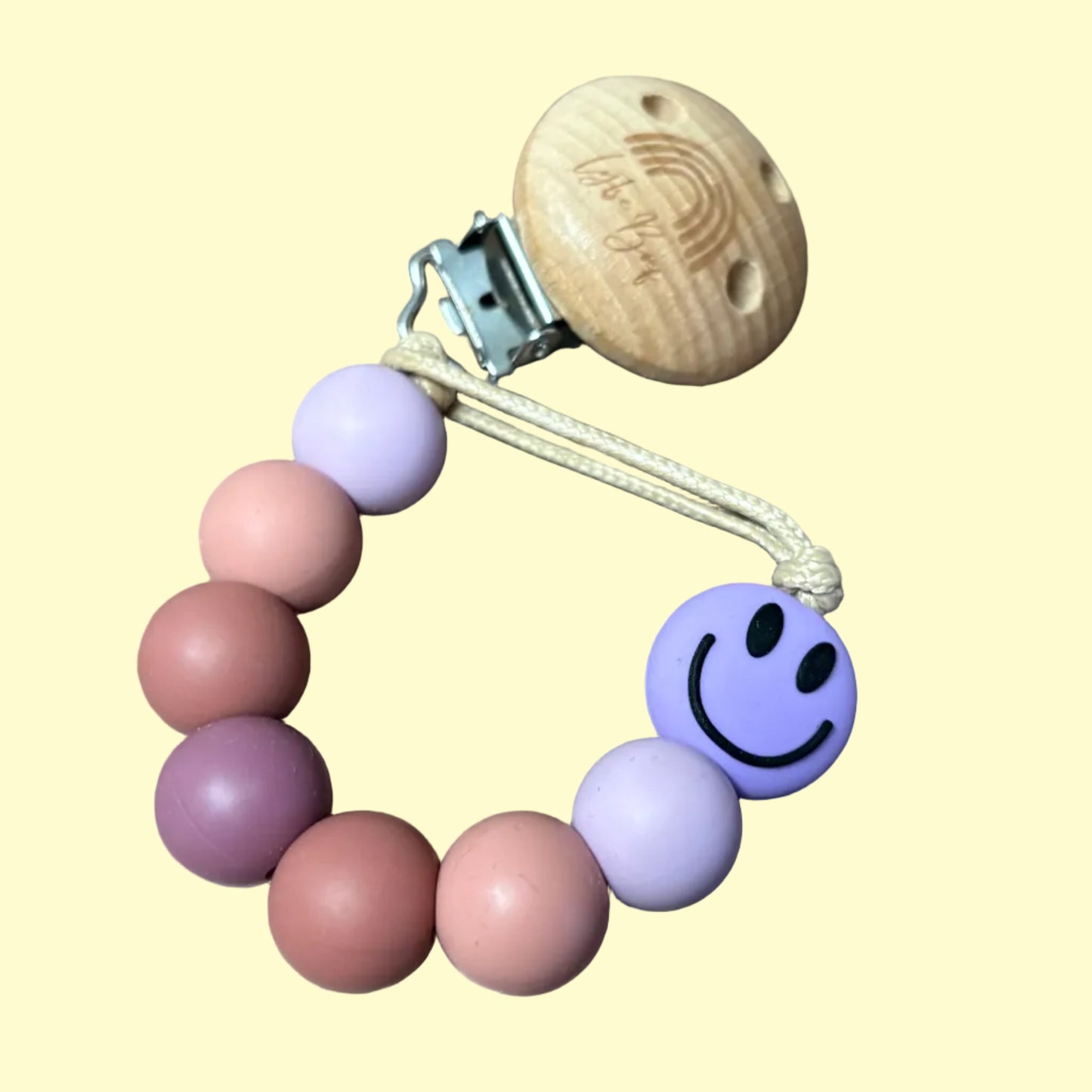 Speenkoord Smiley - Oudroze