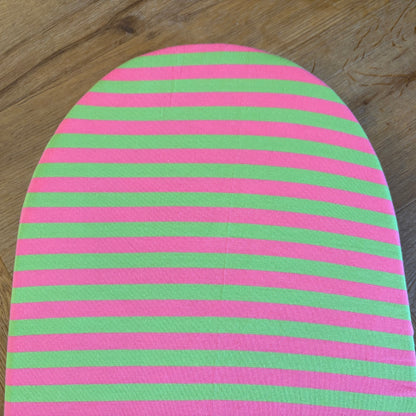 Hoeslaken verschoonmand/kinderwagen - strepen - roze/groen