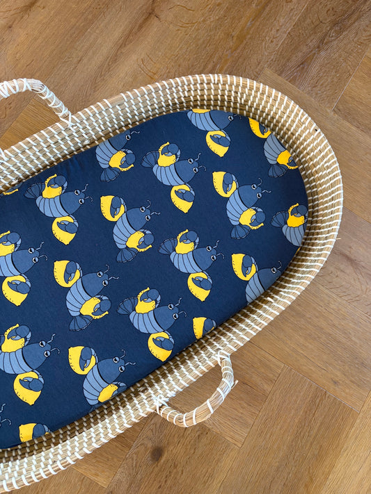 Hoeslaken verschoonmand/kinderwagen - blauw - kreeften