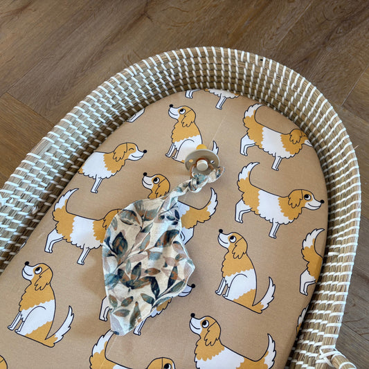 Hoeslaken verschoonmand/kinderwagen - beige - honden