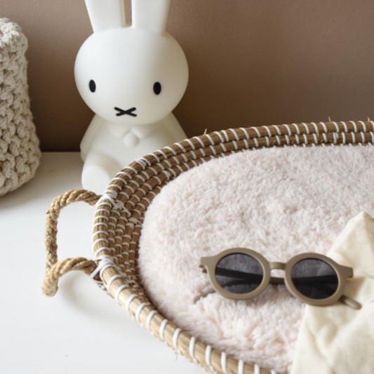 Hoeslaken verschoonmand/kinderwagen - Teddy ecru