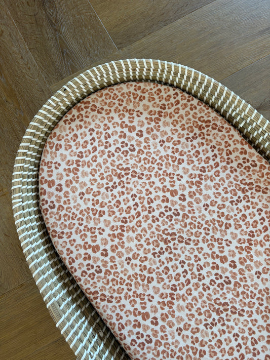 Hoeslaken verschoonmand/kinderwagen - ecru - panterprint