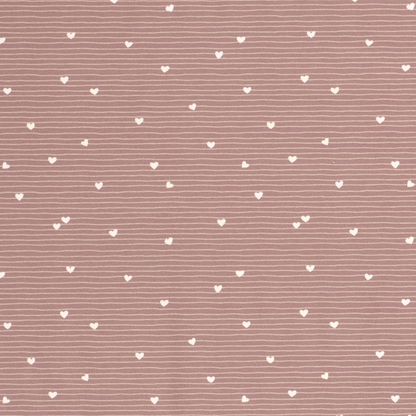 Hoeslaken verschoonmand/kinderwagen - hartjes mauve