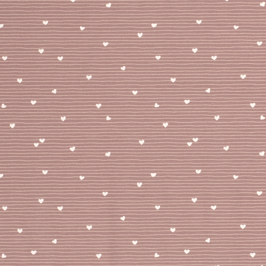 Hoeslaken verschoonmand/kinderwagen - hartjes mauve