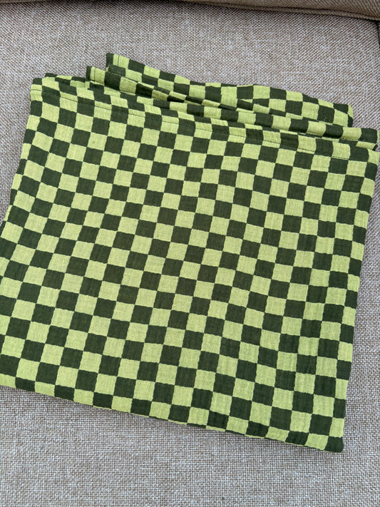 Hydrofiele XL multidoek - groen - blokjes
