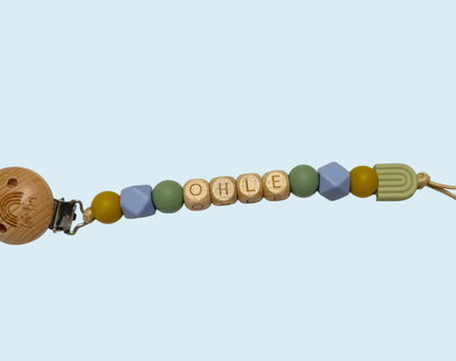 Speenkoord met naam - Ohle - blauw/groen