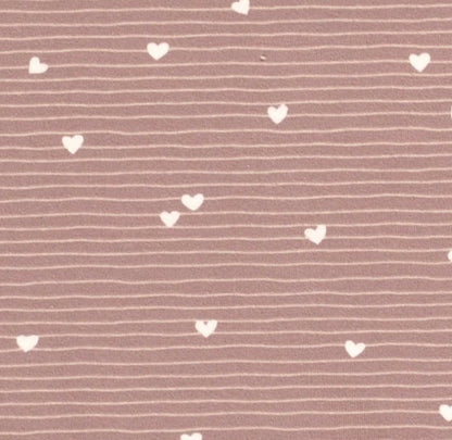 Hoeslaken verschoonmand/kinderwagen - hartjes mauve