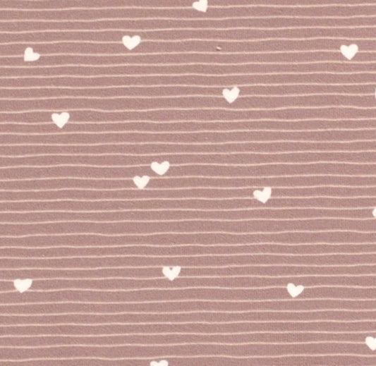 Hoeslaken verschoonmand/kinderwagen - hartjes mauve