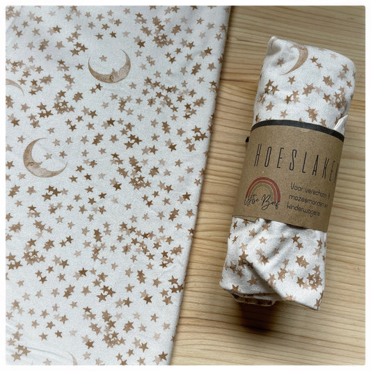 Hoeslaken verschoonmand/kinderwagen- Sterren en Maan