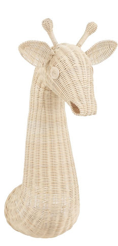 Rotan Giraf - Wanddecoratie - 85cm hoog