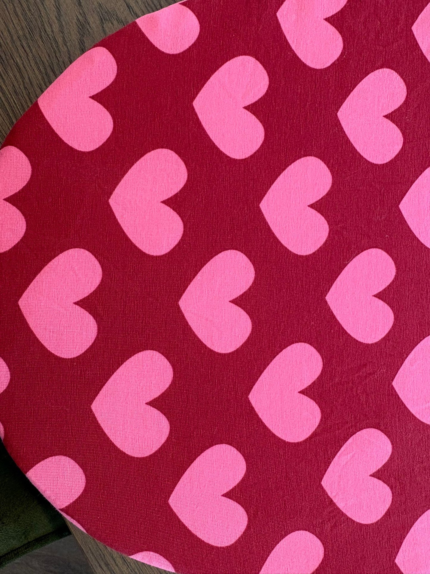 Hoeslaken verschoonmand/kinderwagen - Rood/Roze hart