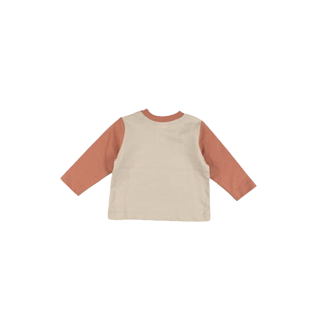 Longsleeve - tweekleurig camel