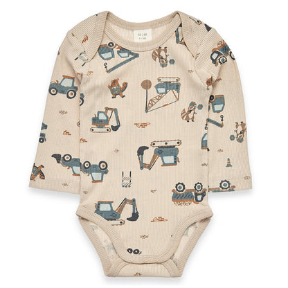 Romper rib - lange mouw - constructie