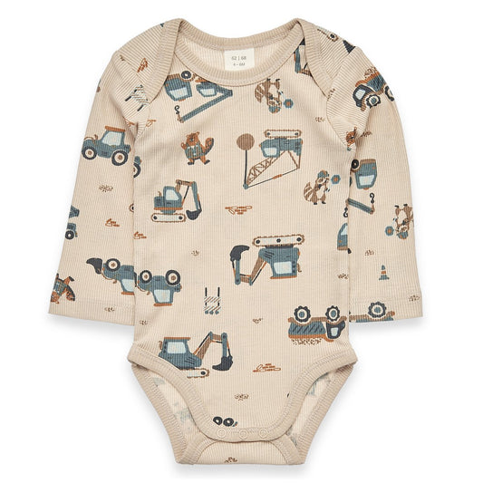 Romper rib - lange mouw - constructie