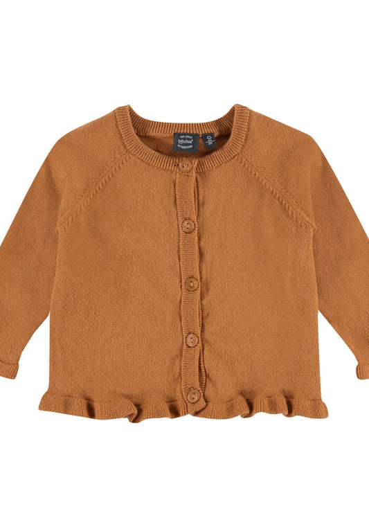 Vest - ruffle curry