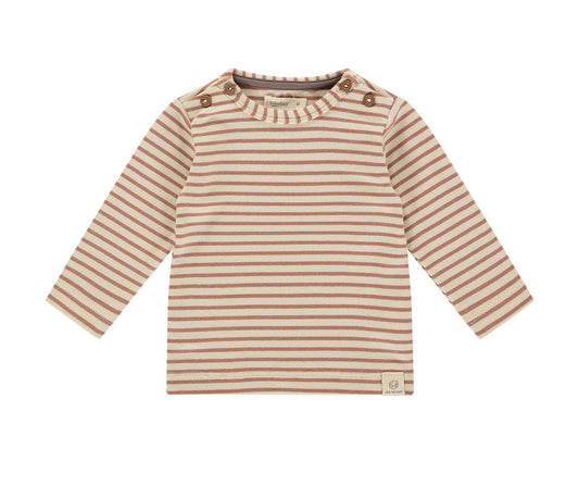 Baby longsleeve gestreept - Mocha - Maat 68