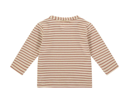 Baby longsleeve gestreept - Mocha - Maat 68