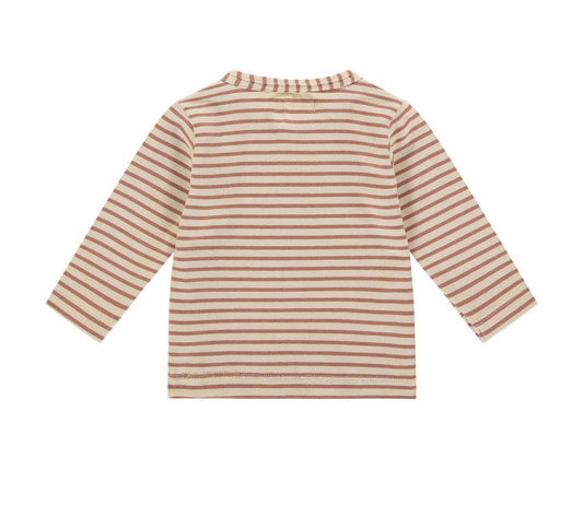 Baby longsleeve gestreept - Mocha - Maat 68