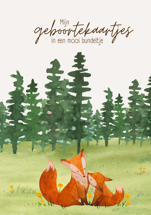 Bewaarbundel geboortekaartjes A5 - Bosvriendjes