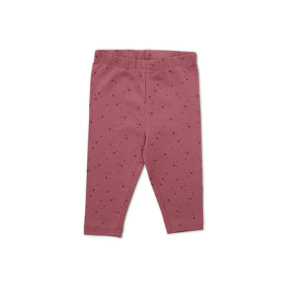 Legging - Oudroze bloemen - Organisch katoen