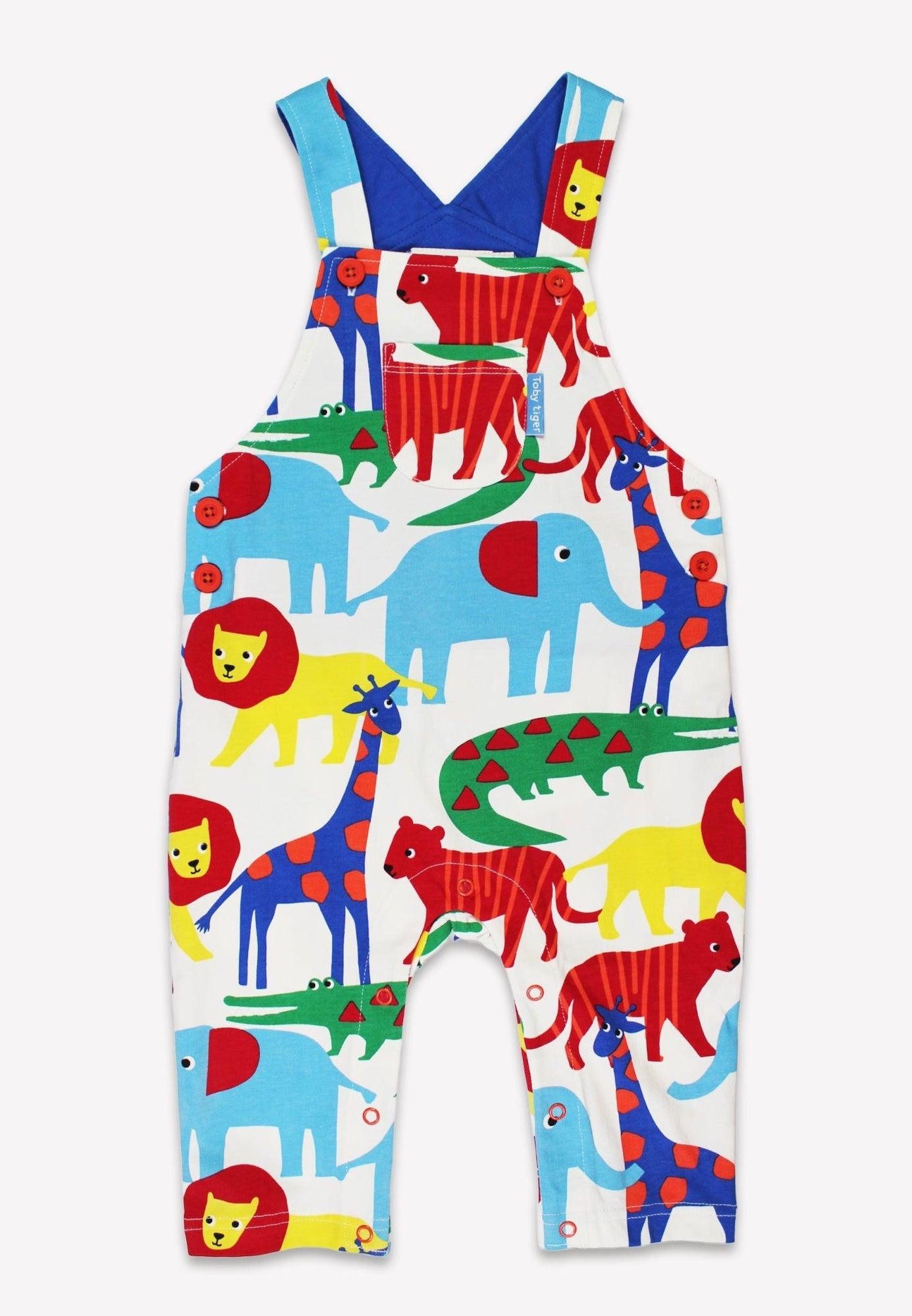 Kinder tuinbroek met safari-print - Biologisch katoen