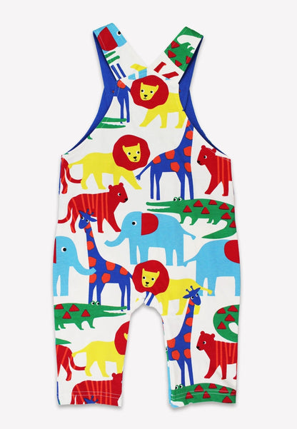 Kinder tuinbroek met safari-print - Biologisch katoen
