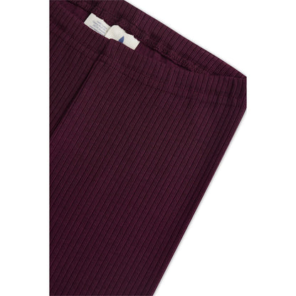 Basic Rib Legging - Aubergine 74/80