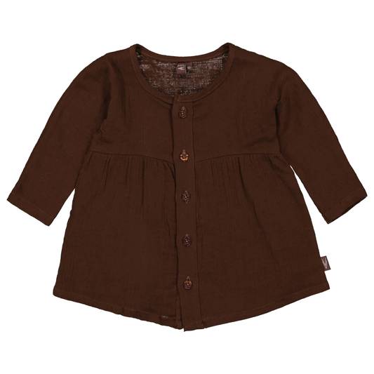 Baby jurk - Donker bruin - LEVV - Laatste voorraad maat 56