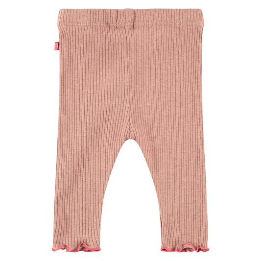 Baby leggings - Blush melange - Rib