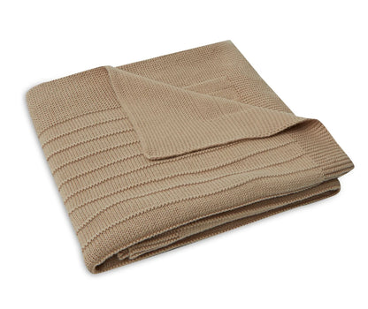 Ledikant Deken Pure Knit 100x150cm - Biscuit