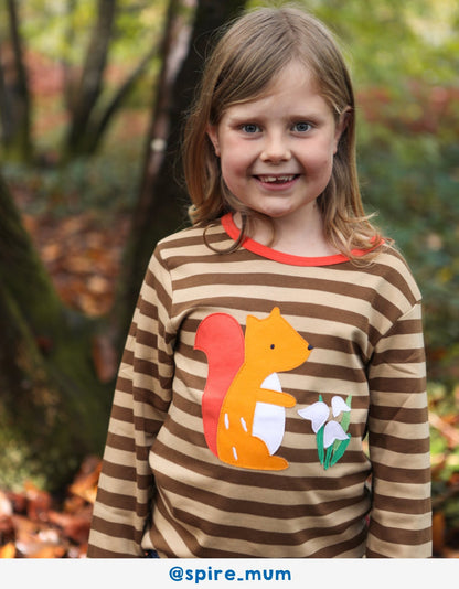 Kinder longsleeve - eekhoorn - Biologisch katoen