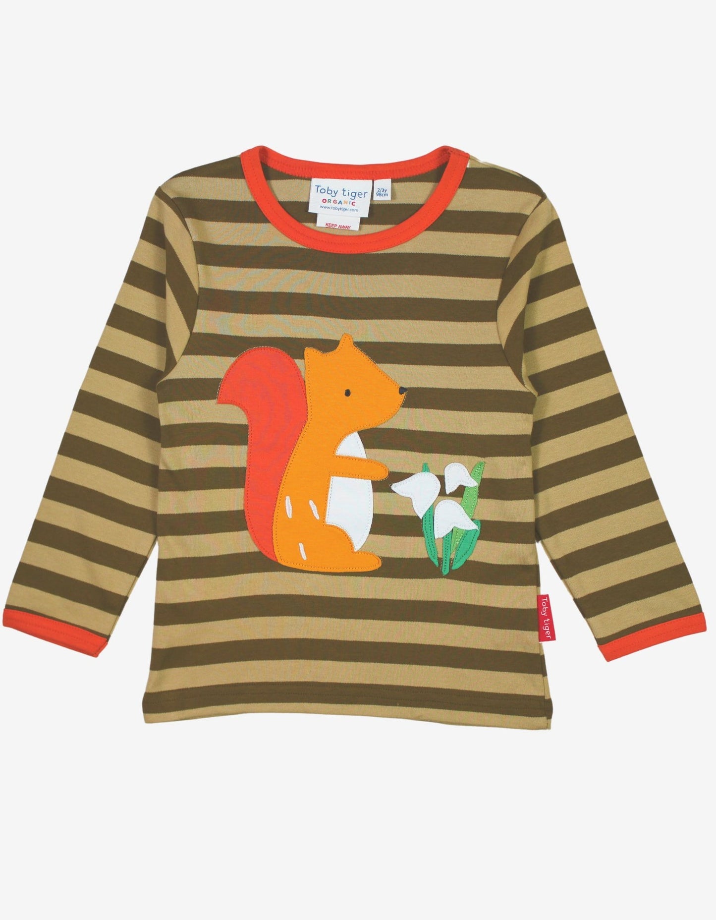 Kinder longsleeve - eekhoorn - Biologisch katoen