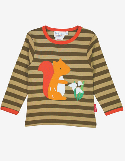Kinder longsleeve - eekhoorn - Biologisch katoen