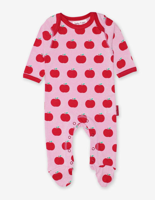 Boxpakje met appelprint - Biologisch katoen - babypink