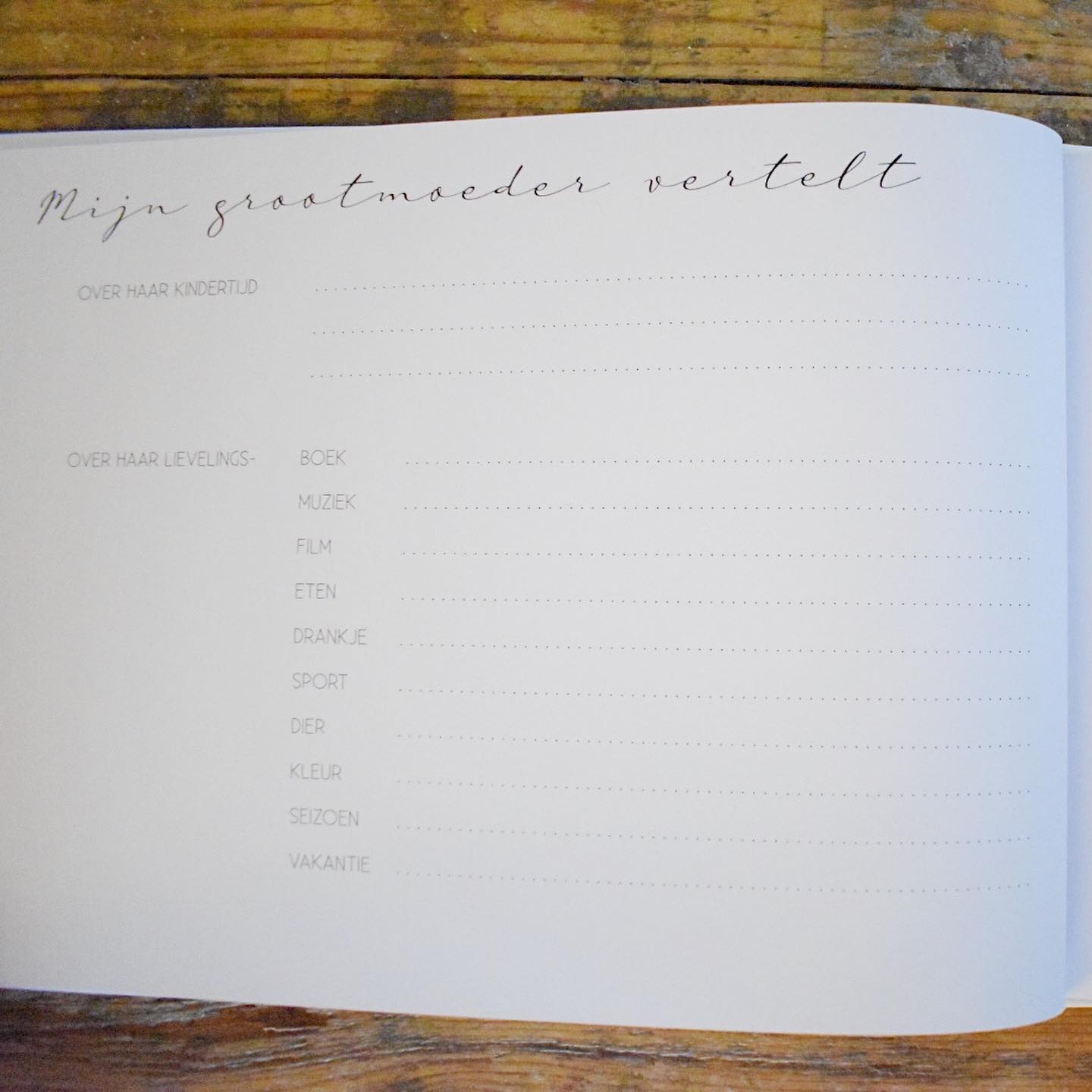 Invulboek - mijn grootouders boek