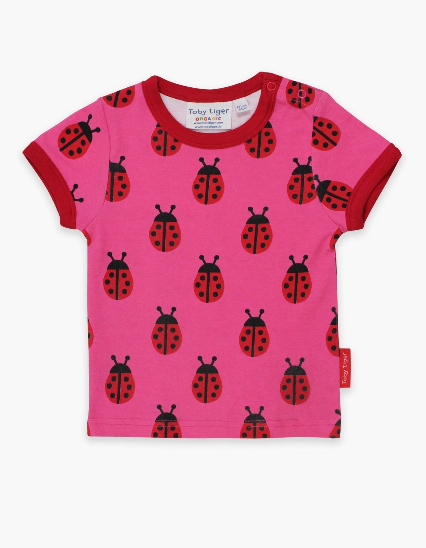 Kinder T-shirt met lieveheersbeestjesprint - Biologisch katoen