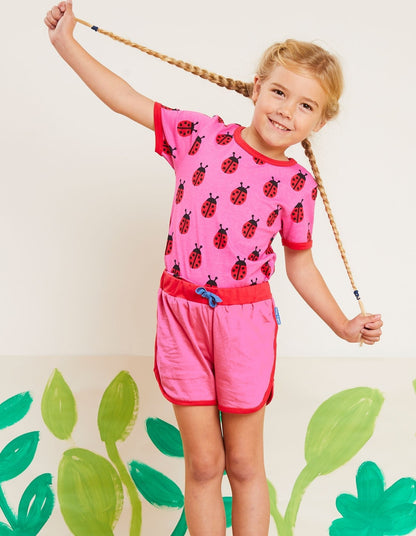 Kinder T-shirt met lieveheersbeestjesprint - Biologisch katoen