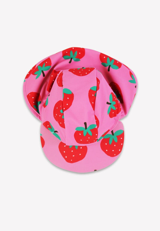 Zonnehoed met aardbeienprint, UV-bescherming UPF 50+
