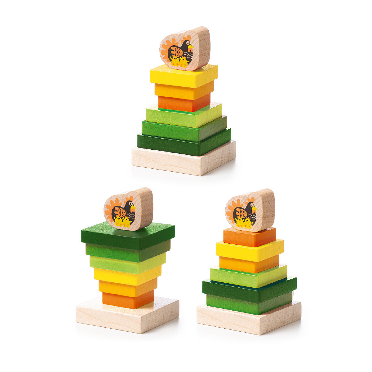 Houten stapelpiramide - Jungle