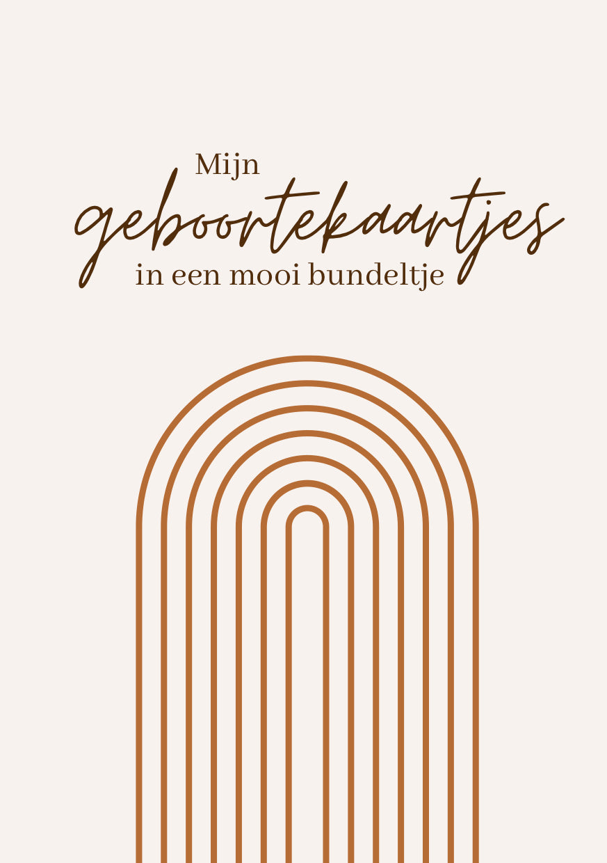 Bewaarbundel geboortekaartjes A5 - Regenboog