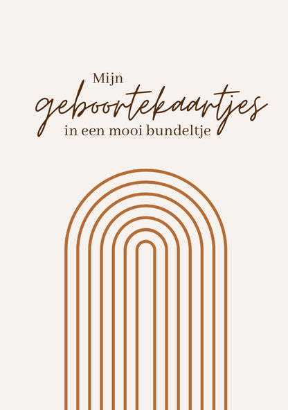 Bewaarbundel geboortekaartjes A5 - Regenboog