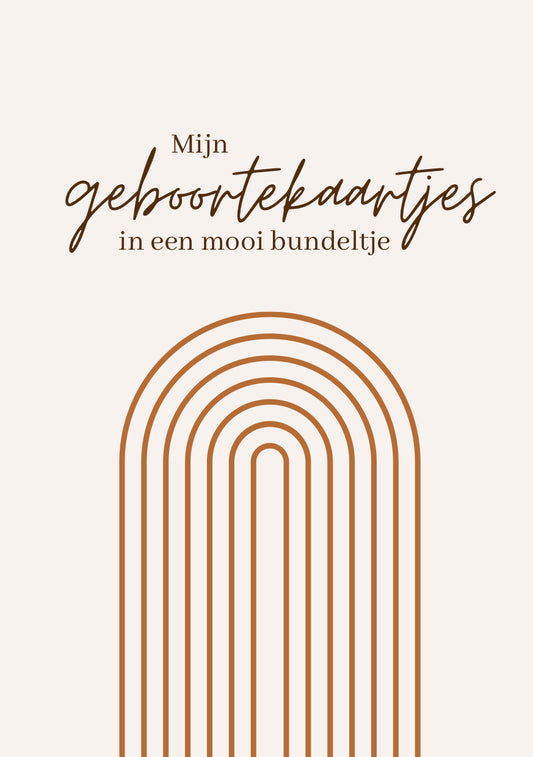 Bewaarbundel geboortekaartjes A5 - Regenboog