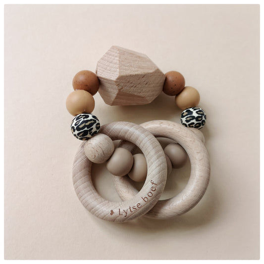 Dubbele Bijtring Panter Camel