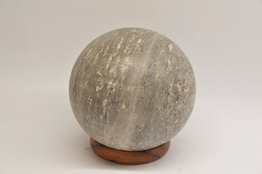 Himalaya zoutlamp bol grijs - 15cm - 3kg
