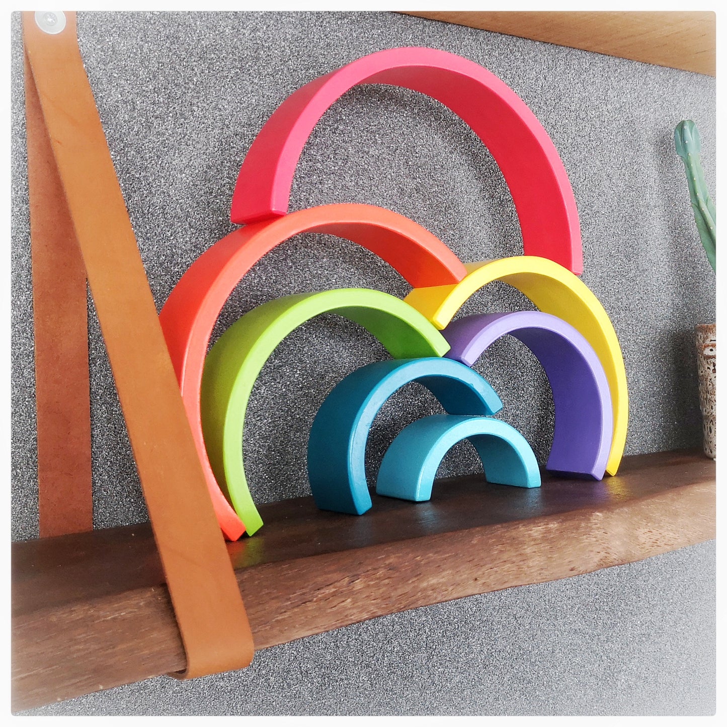 Regenboog stapelblokken (FSC HOUT)