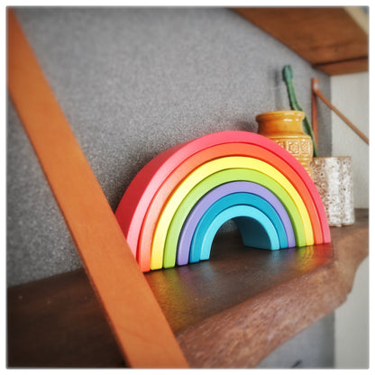 Regenboog stapelblokken (FSC HOUT)